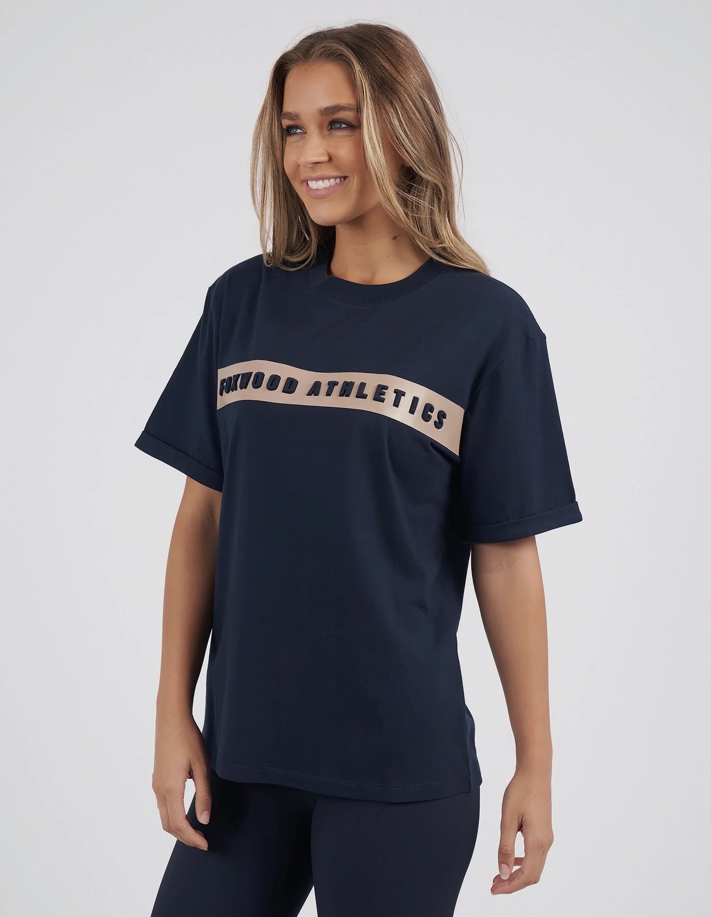FOXWOOD ATHLETICS TEE NAVY