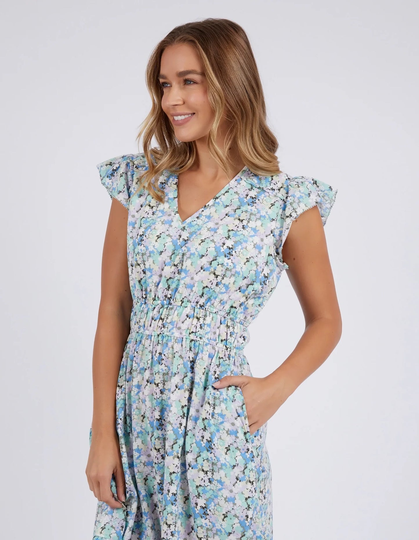 FOXWOOD ROSETTE FLORAL DRESS