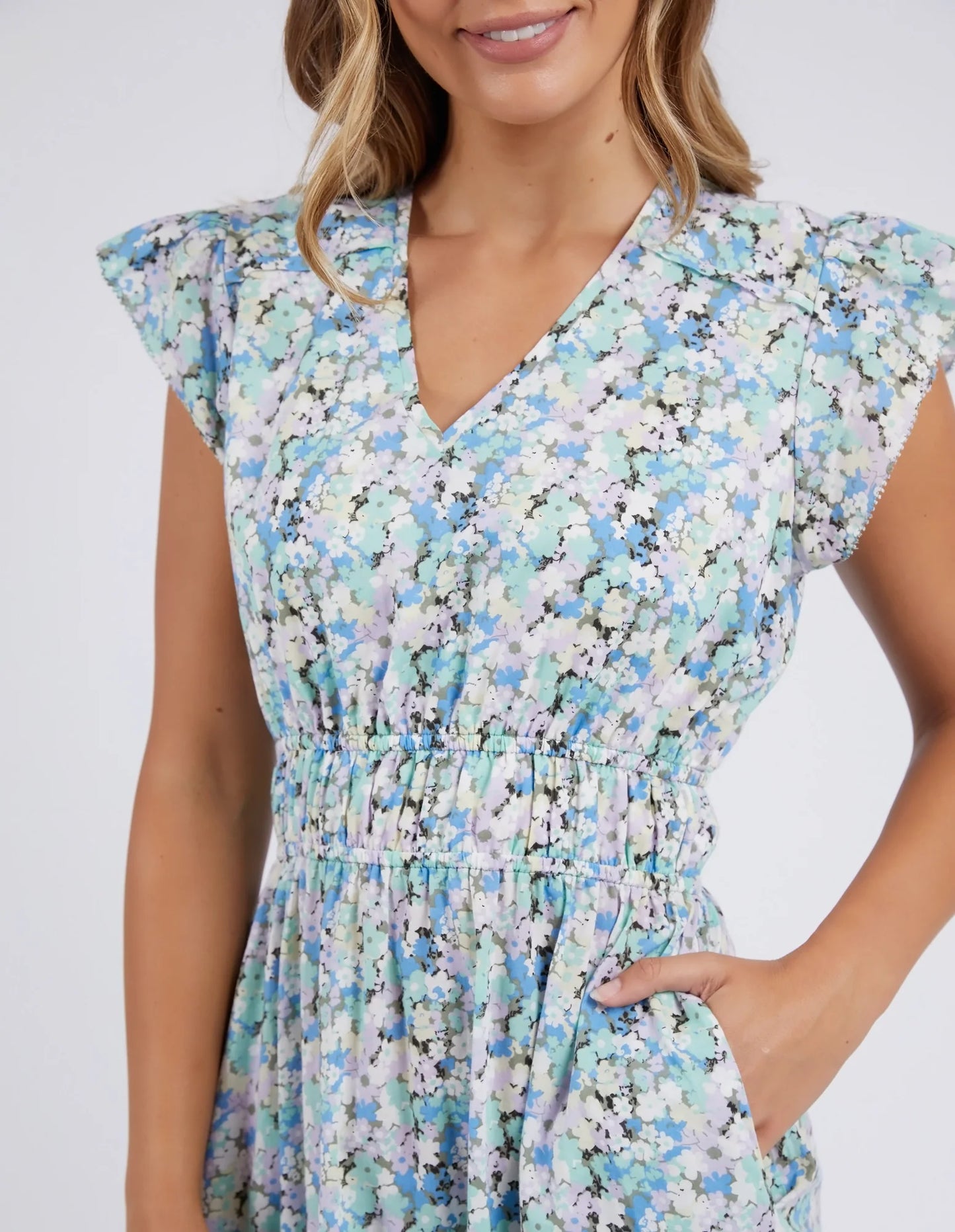 FOXWOOD ROSETTE FLORAL DRESS