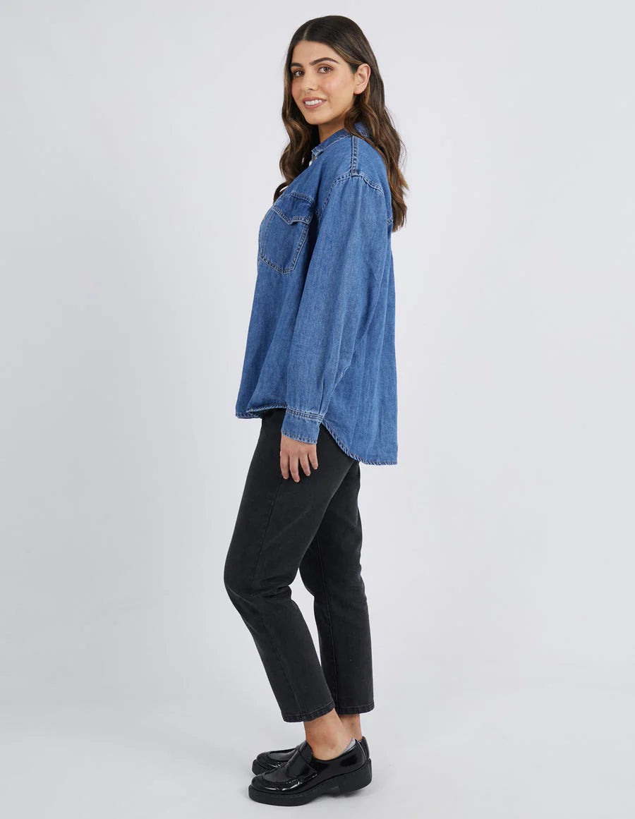 Foxwood Daisy Overshirt | Mid Blue