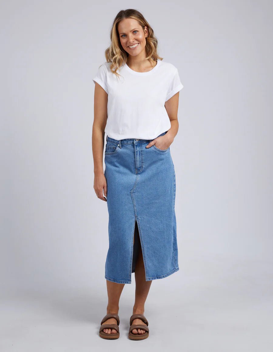 FOXWOOD SCOUT MIDI SKIRT LIGHT BLUE