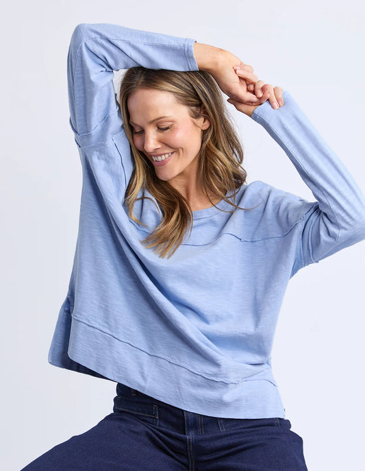 Foxwood Jayne Throw On Top | Light Blue