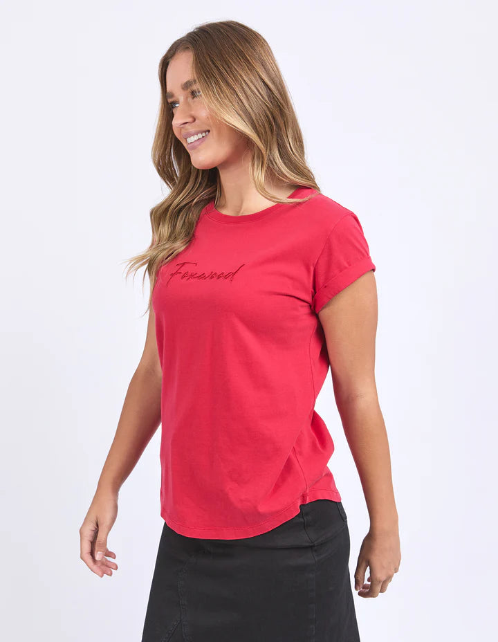 FOXWOOD SIGNATURE TEE CRIMSON