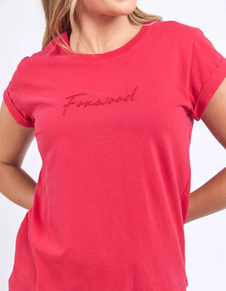 FOXWOOD SIGNATURE TEE CRIMSON