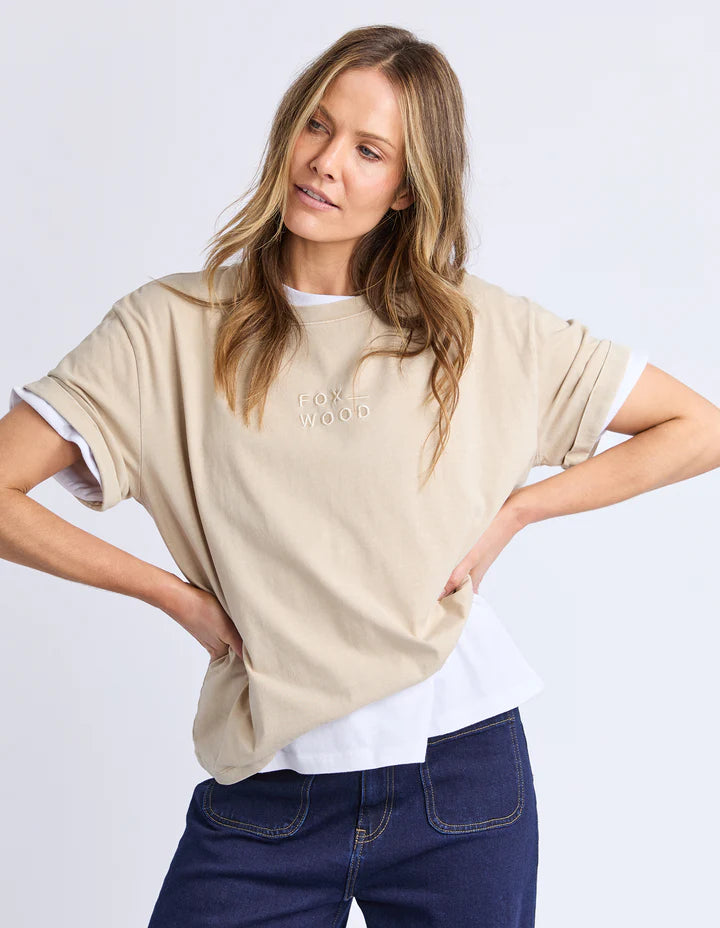 FOXWOOD HUNTLEIGH OVERSIZED TEE OAT