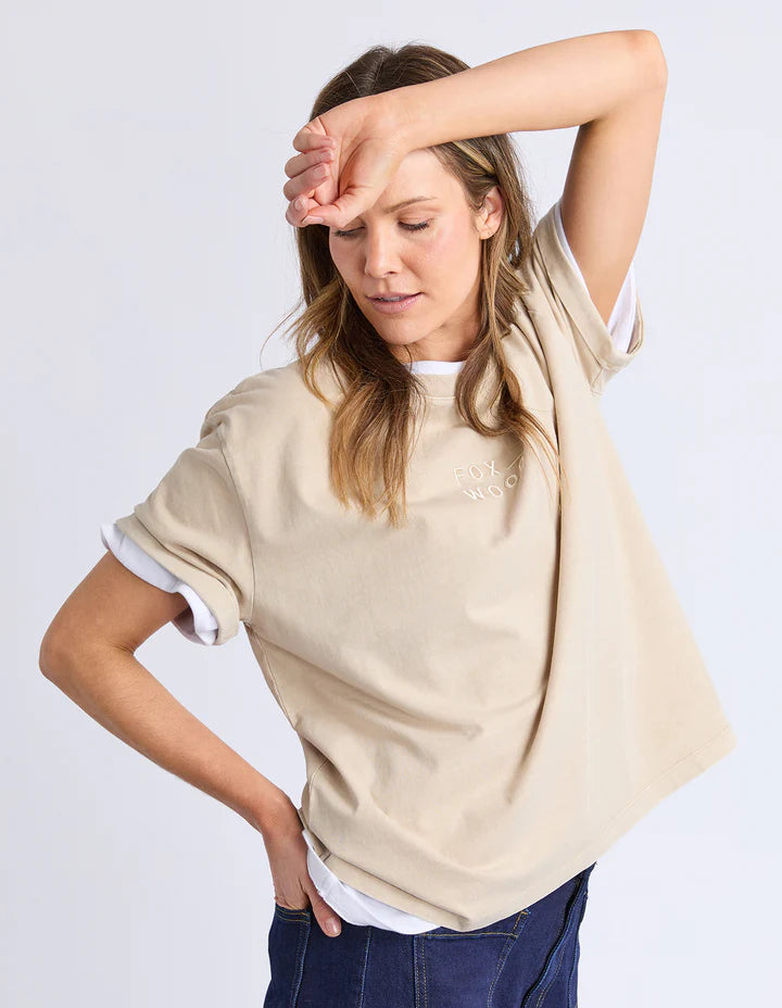 FOXWOOD HUNTLEIGH OVERSIZED TEE OAT