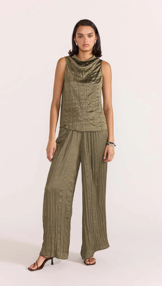 STAPLE THE LABEL THALIA DRAWSTRING PANTS OLIVE