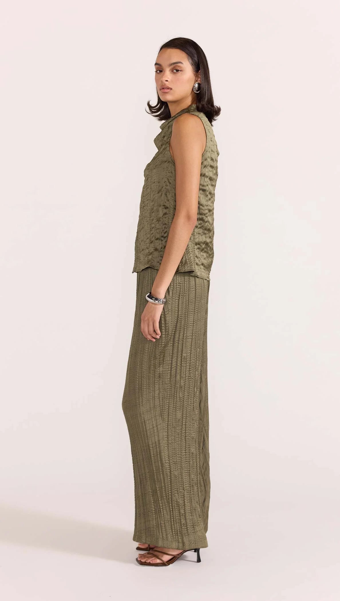 STAPLE THE LABEL THALIA DRAWSTRING PANTS OLIVE