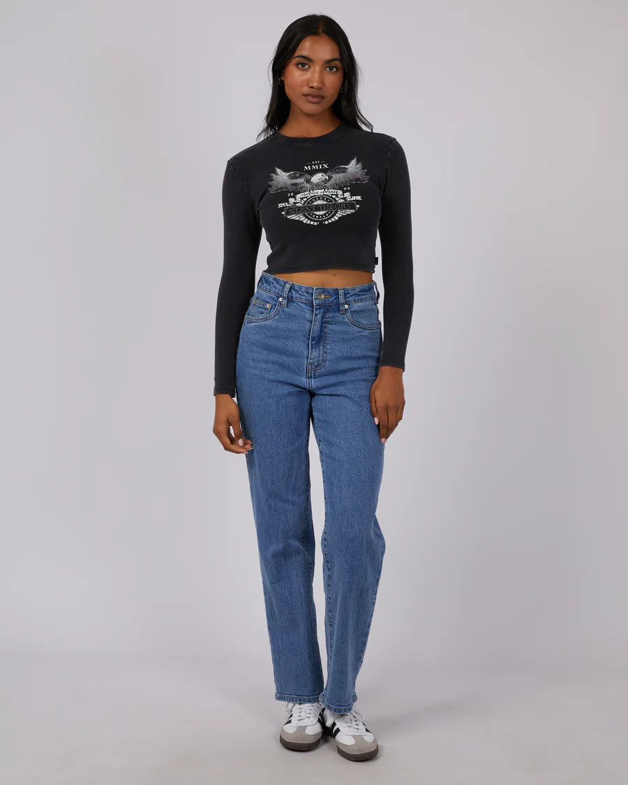 SILENT THEORY LINCOLN CROPPED LONG SLEEVE TEE