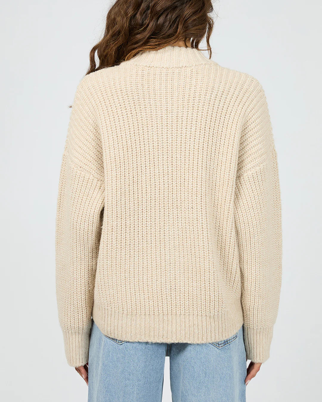 SILENT THEORY MAPLE ZIP THRU KNIT JUMPER NATURAL