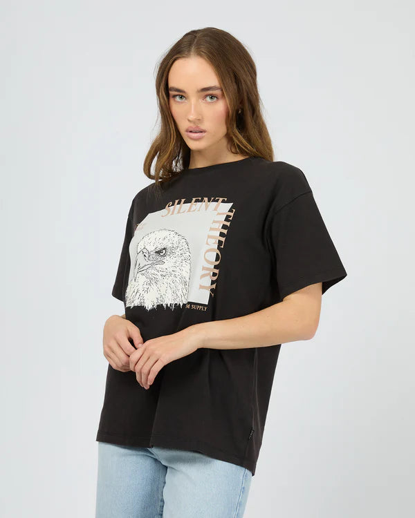 SILENT THEORY QUAINT TEE WASHED BLACK