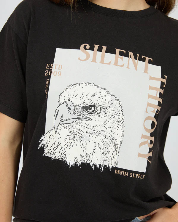 SILENT THEORY QUAINT TEE WASHED BLACK