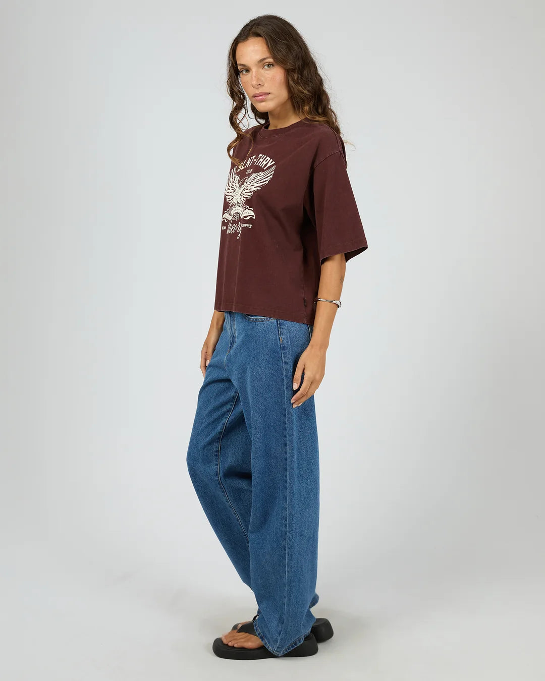 Silent Theory In Time Relax Tee | Cherry