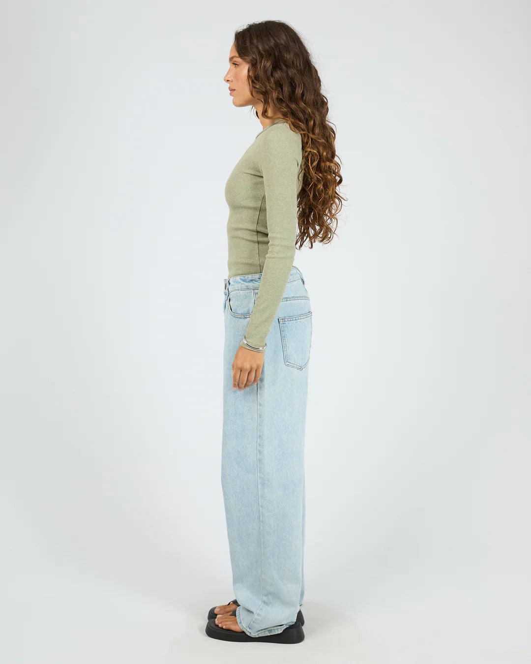 Silent Theory Rib Long Sleeve Tee | Fern