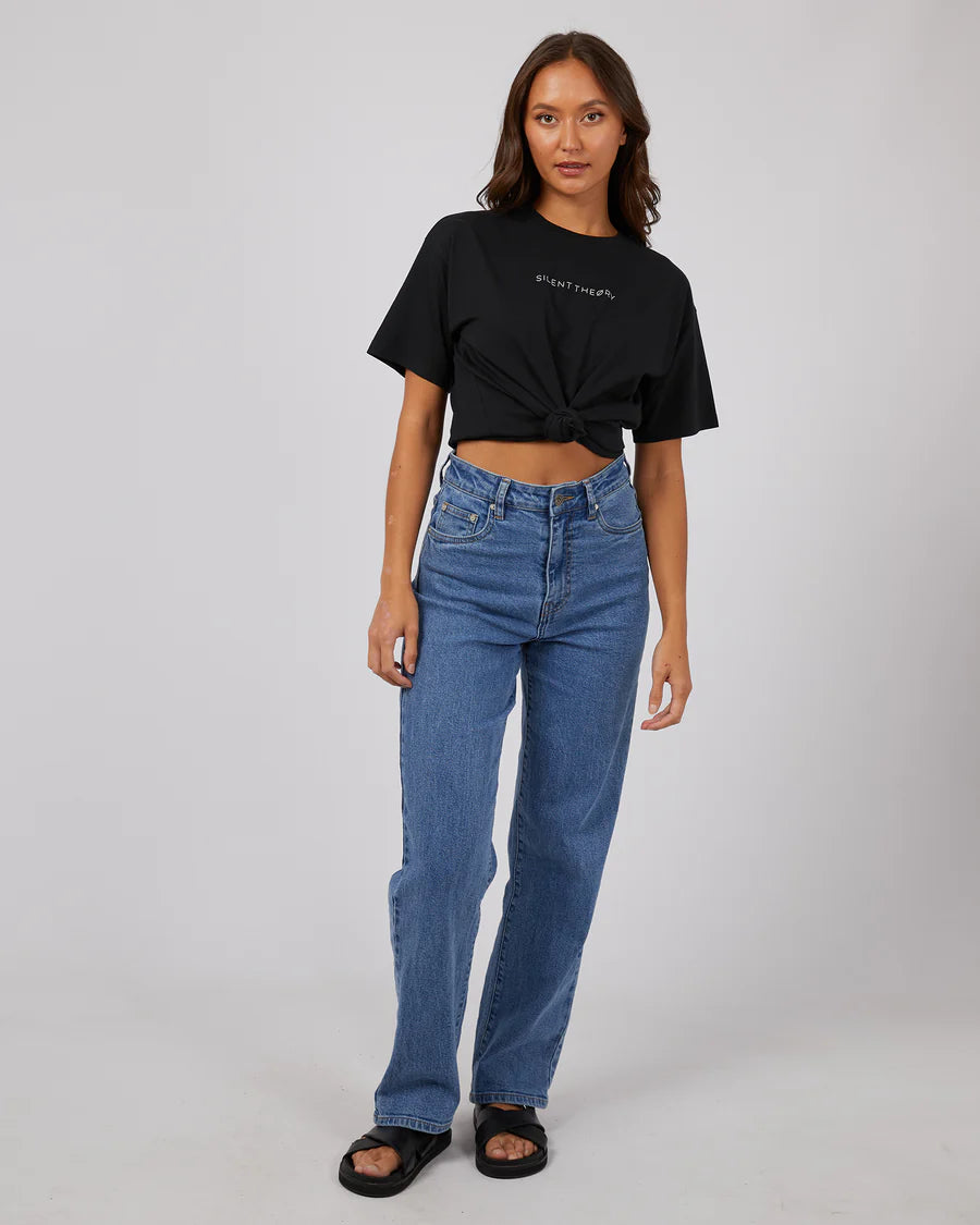 SILENT THEORY LOGO TEE WASHED BLACK