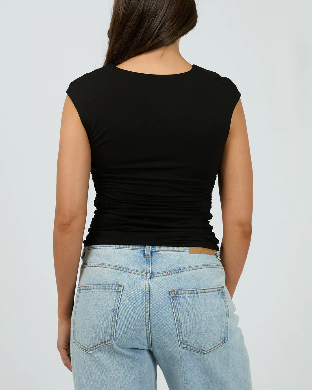 ALL ABOUT EVE EVIE RUCHED TOP BLACK