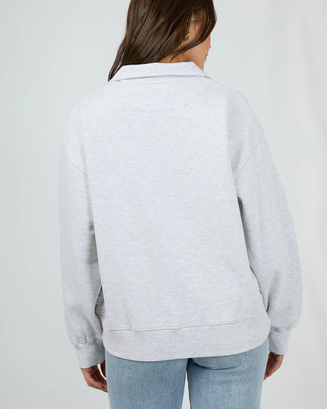 SILENT THEORY SILENT LUXE QUARTER ZIP CREW SNOW