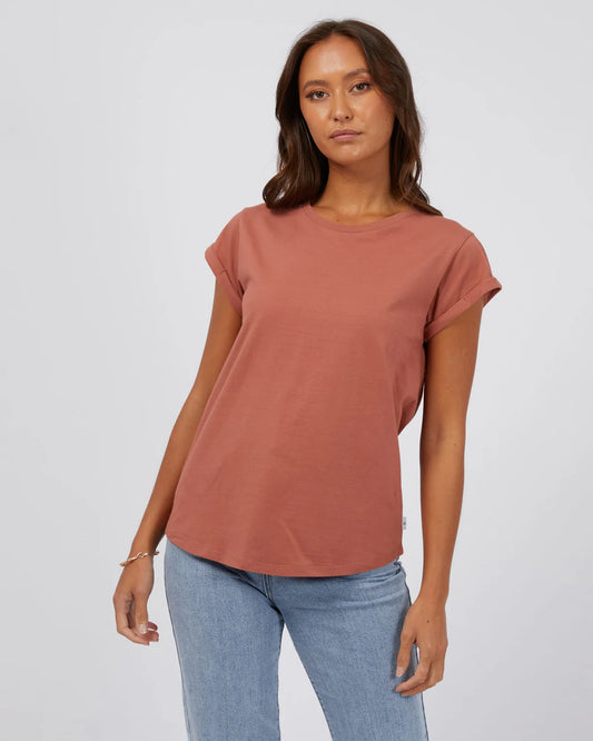 SILENT THEORY LUCY TURNBACK TEE CLAY