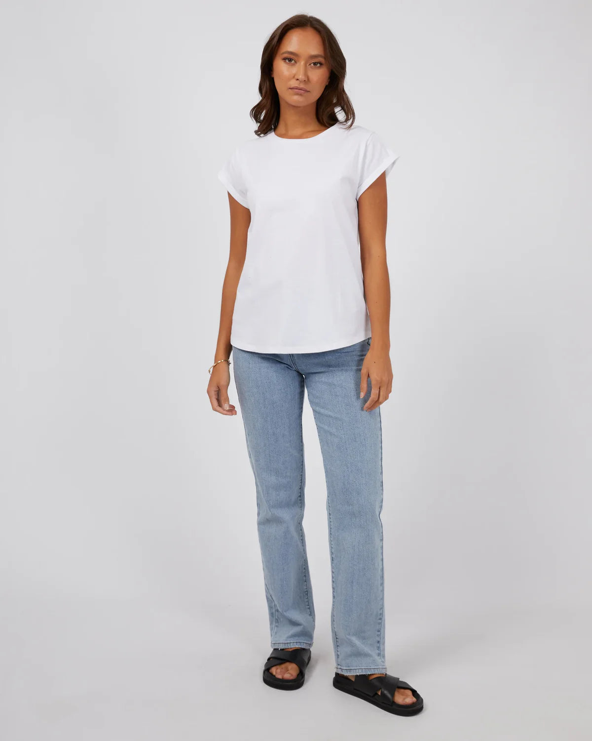 SILENT THEORY LUCY TURNBACK TEE WHITE