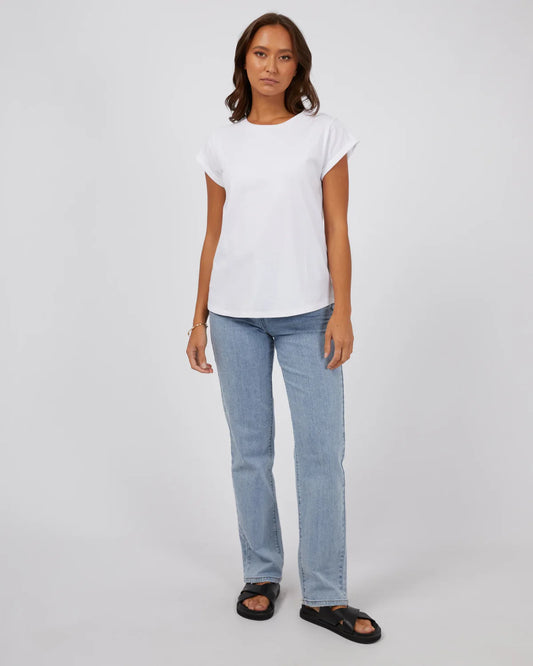 SILENT THEORY LUCY TURNBACK TEE WHITE