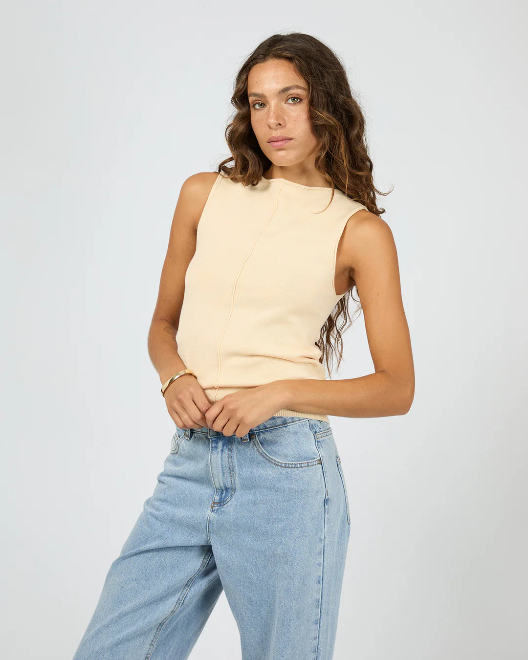 Silent Theory Ellis Tank Top Butter