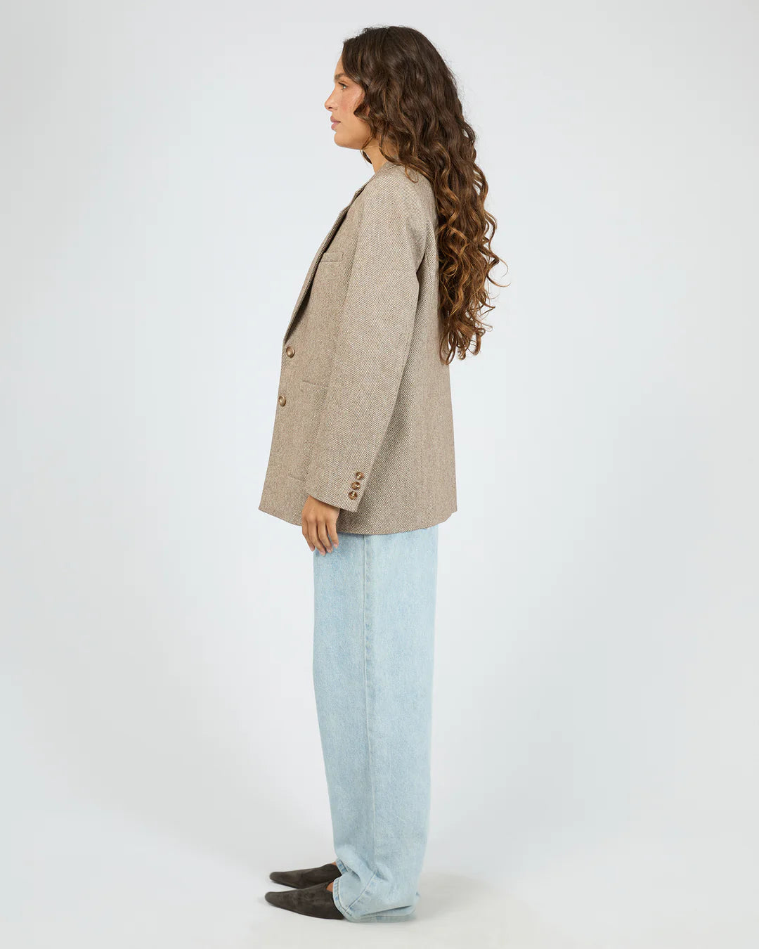 Silent Theory Opal Textured Blazer | Brown