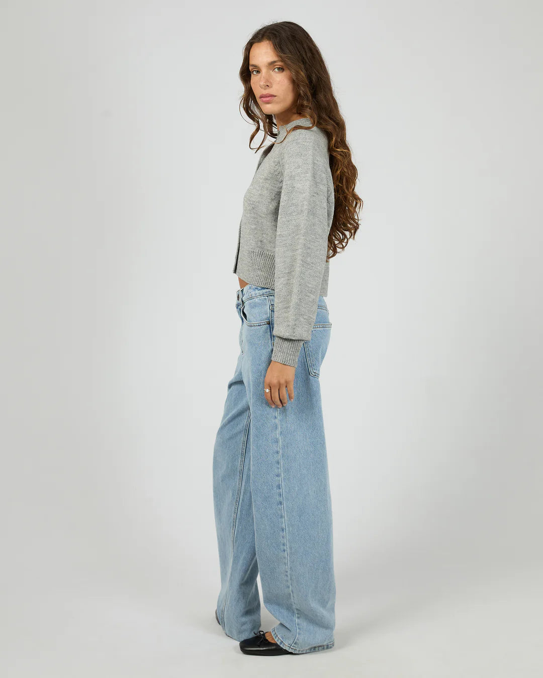Silent Theory Lotus Knit Cardi | Grey Marle