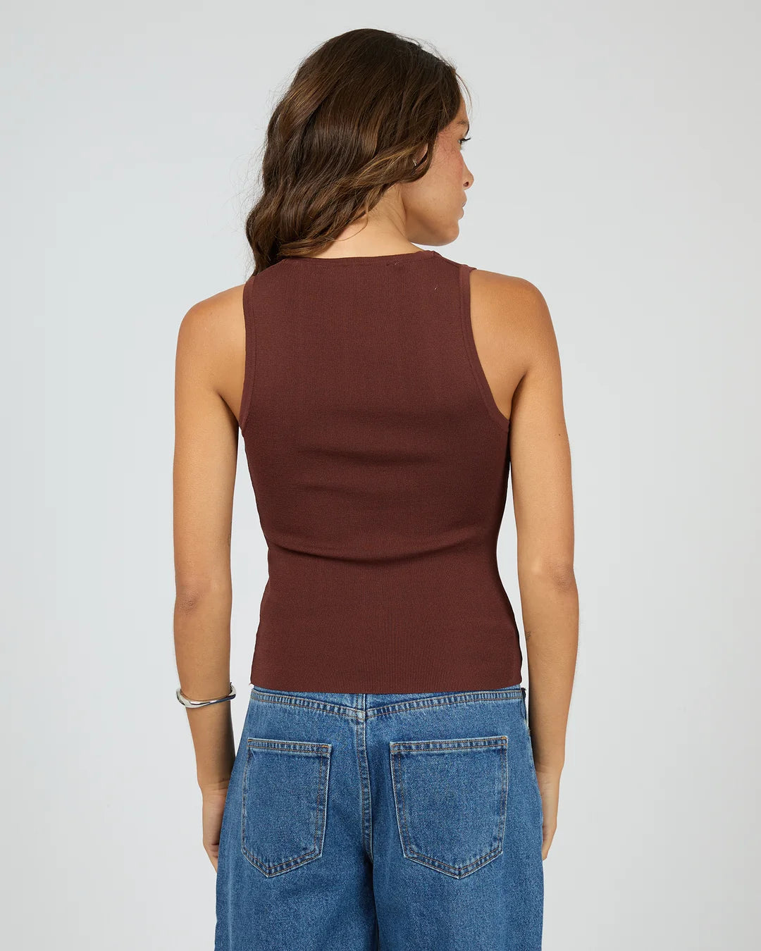 Silent Theory Ollie Scoop Knit Tank | Cherry