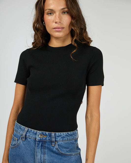 Silent Theory Ollie Knit Tee | Black