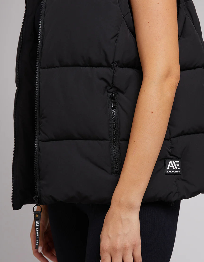 ALL ABOUT EVE REMI LUXE PUFFER VEST BLACK