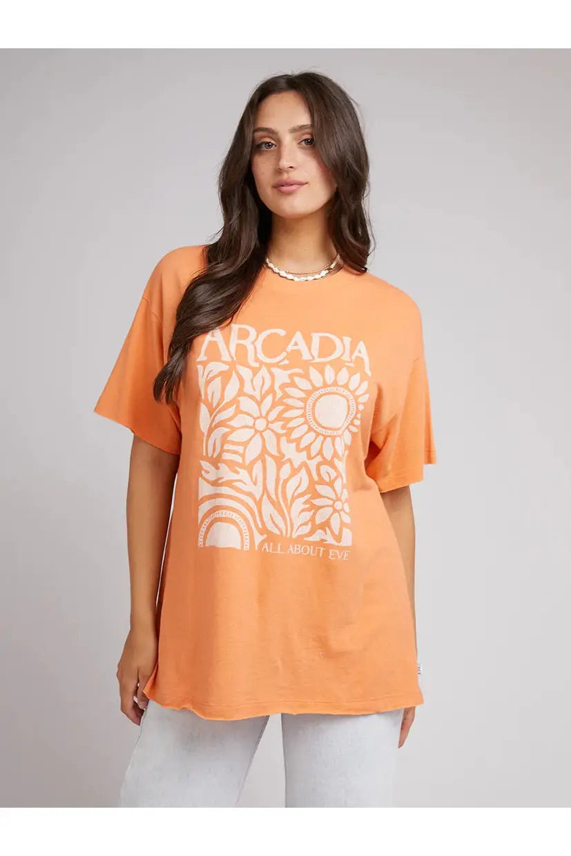 ALL ABOUT EVE ARCADIA TEE PEACH