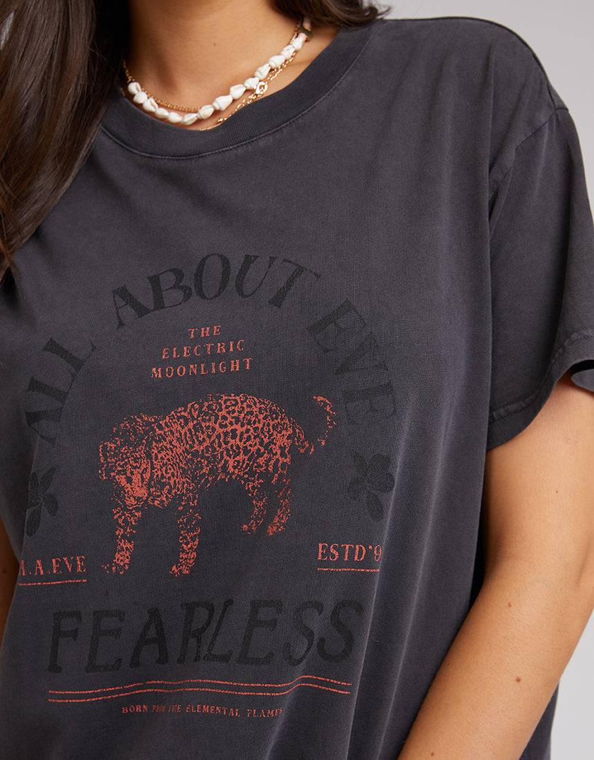 ALL ABOUT EVE FEARLESS TEE WASHED BLACK
