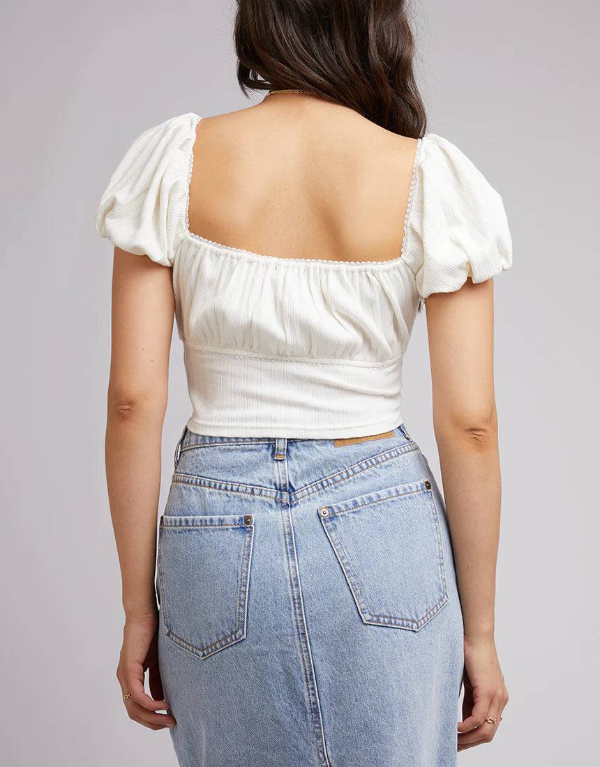 ALL ABOUT EVE SHELBY TOP WHITE