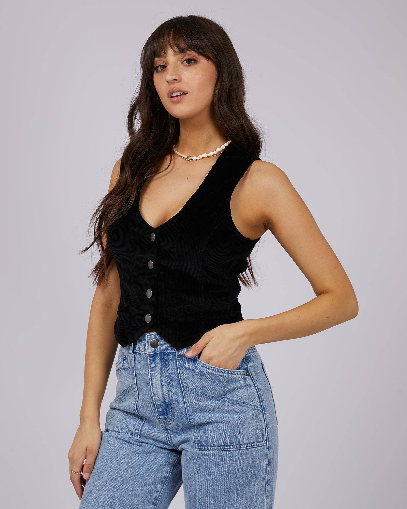 ALL ABOUT EVE NADIA CORD VEST