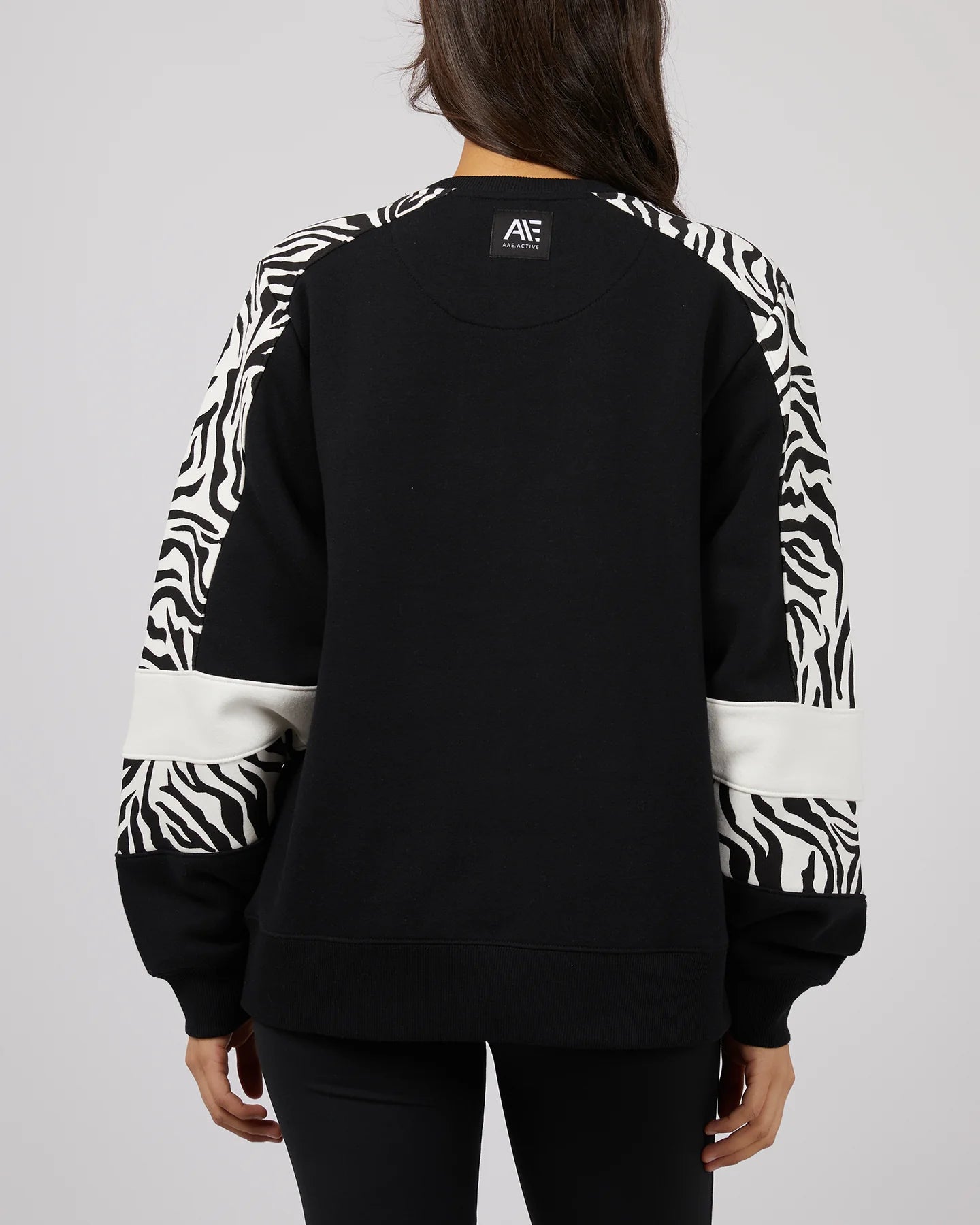 ALL ABOUT EVE PARKER PANELLED CREW BLACK