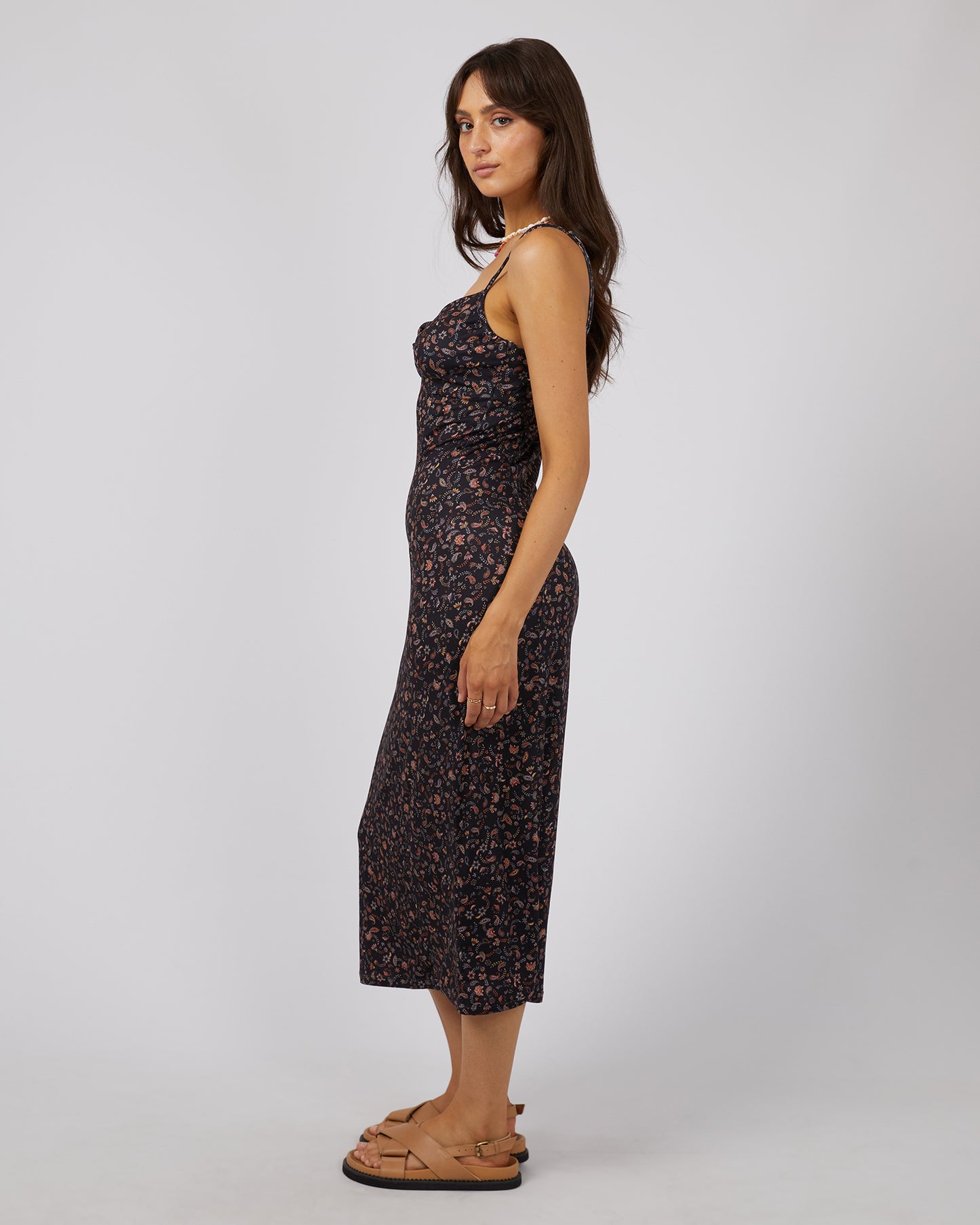 ALL ABOUT EVE PIP MIDI DRESS PRINT
