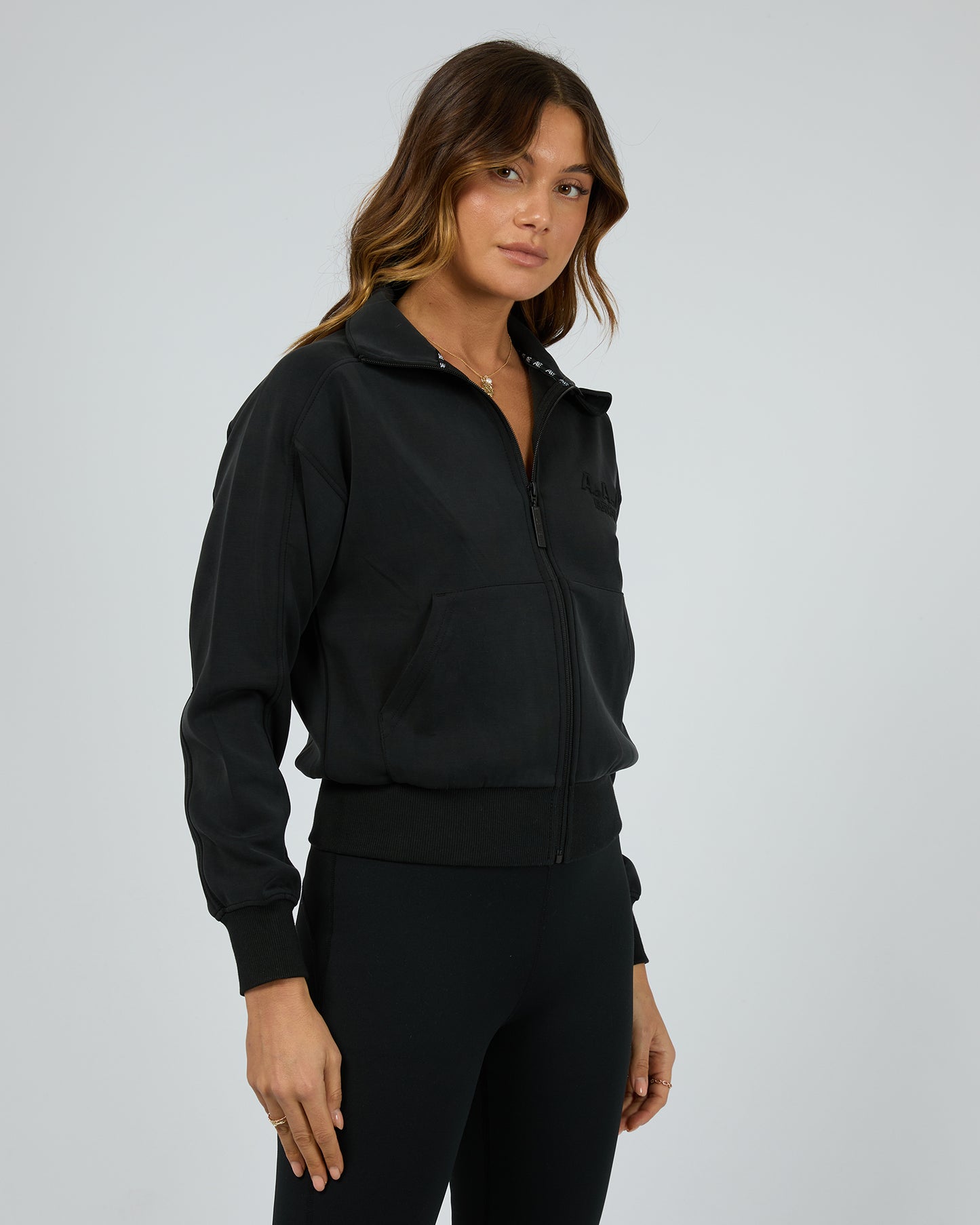 ALL ABOUT EVE LUXE ACTIVE ZIP THROUGH BLACK