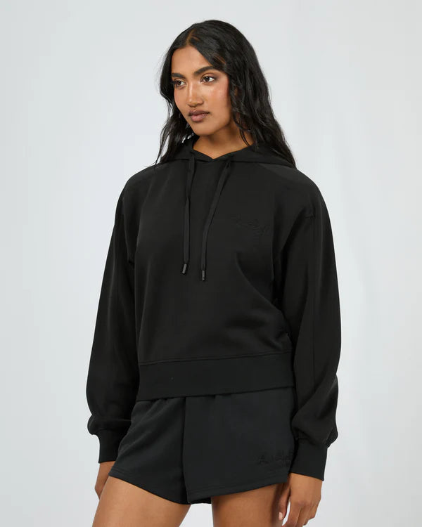 ALL ABOUT EVE AAE ACTIVE LUXE ACTIVE CROP HOODIE BLACK