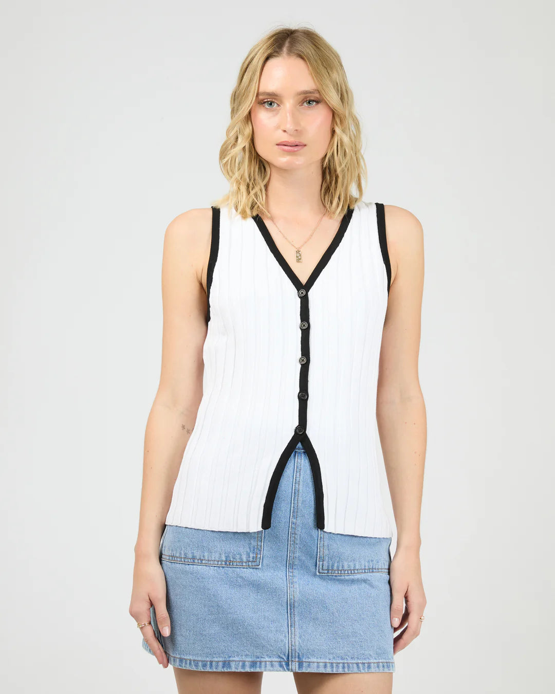 ALL ABOUT EVE SIGRID TOP VINTAGE WHITE