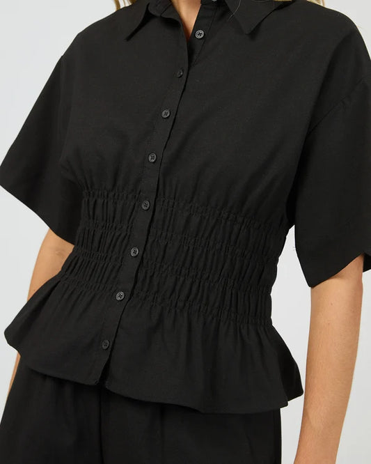 All About Eve Timeless Shirred Top | Black