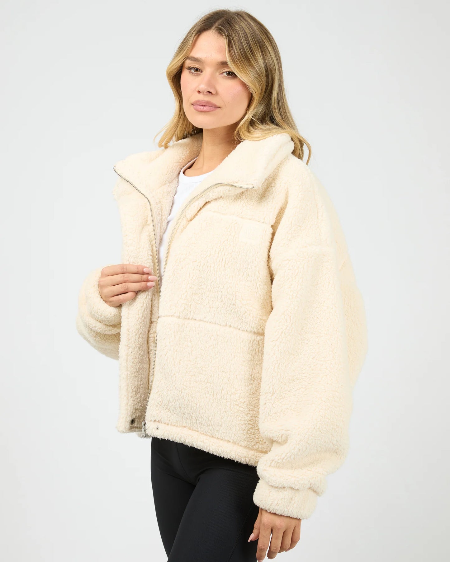 All About Eve Active Cosy Club Teddy Jacket | Vanilla