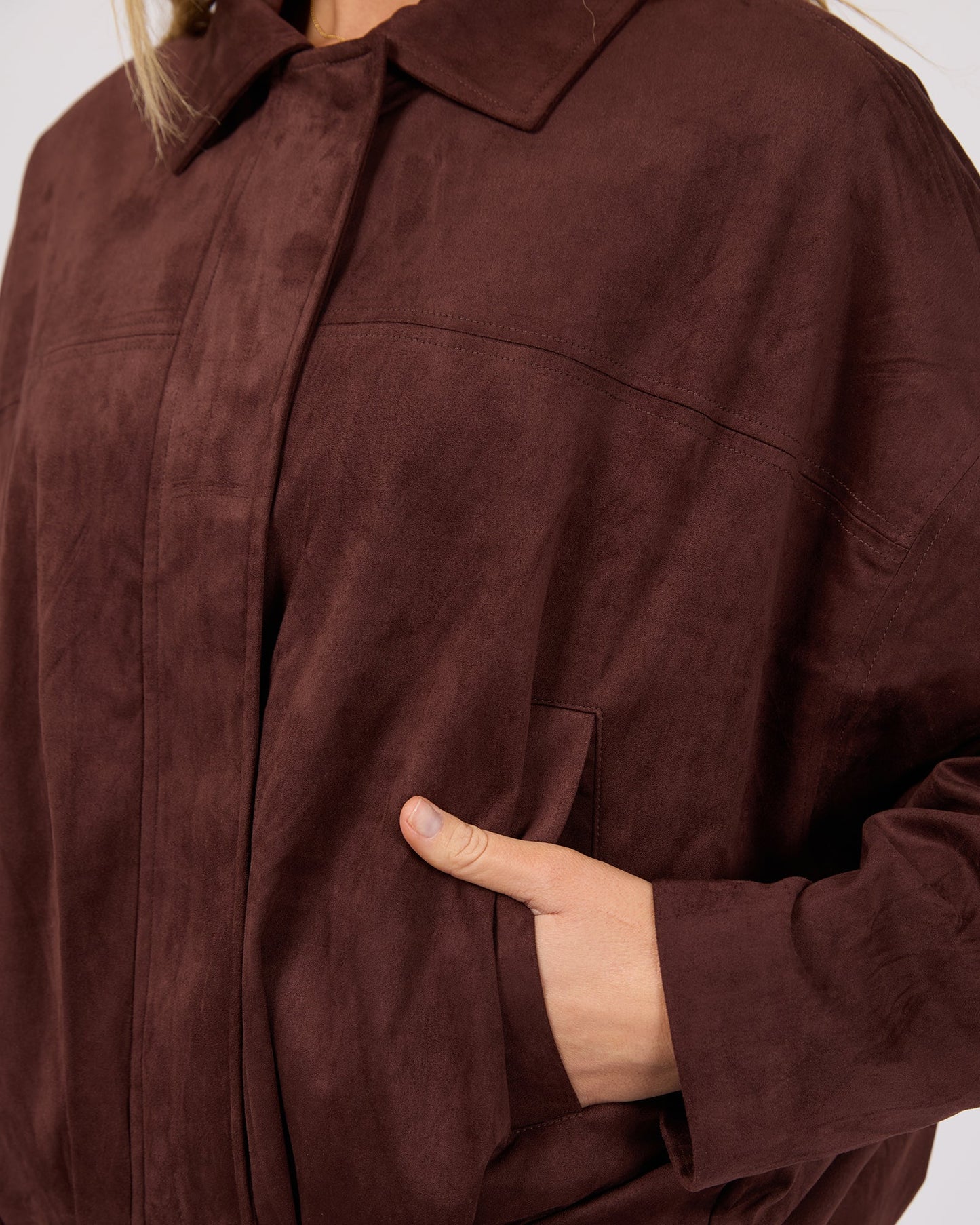 All About Eve Haze Suede Jacket | Chocolate