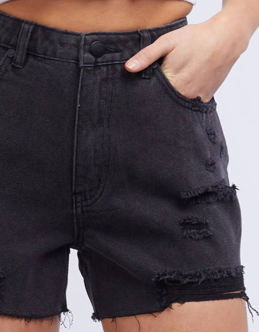 ALL ABOUT EVE MURPHY SHORT WASHED BLACK