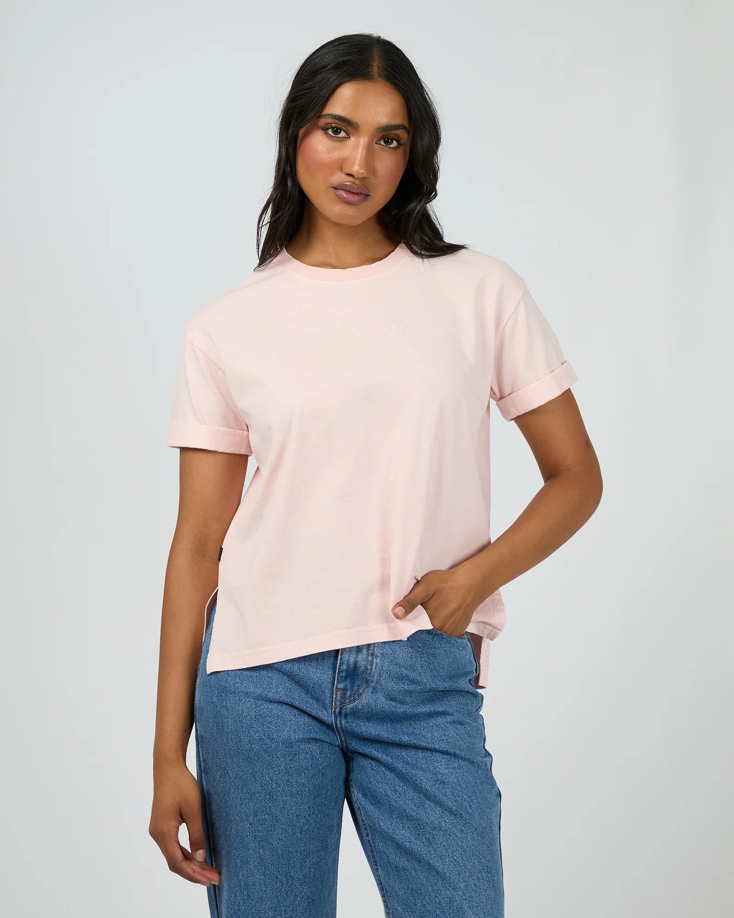 ALL ABOUT EVE AAE WASHED TEE LIGHT PINK