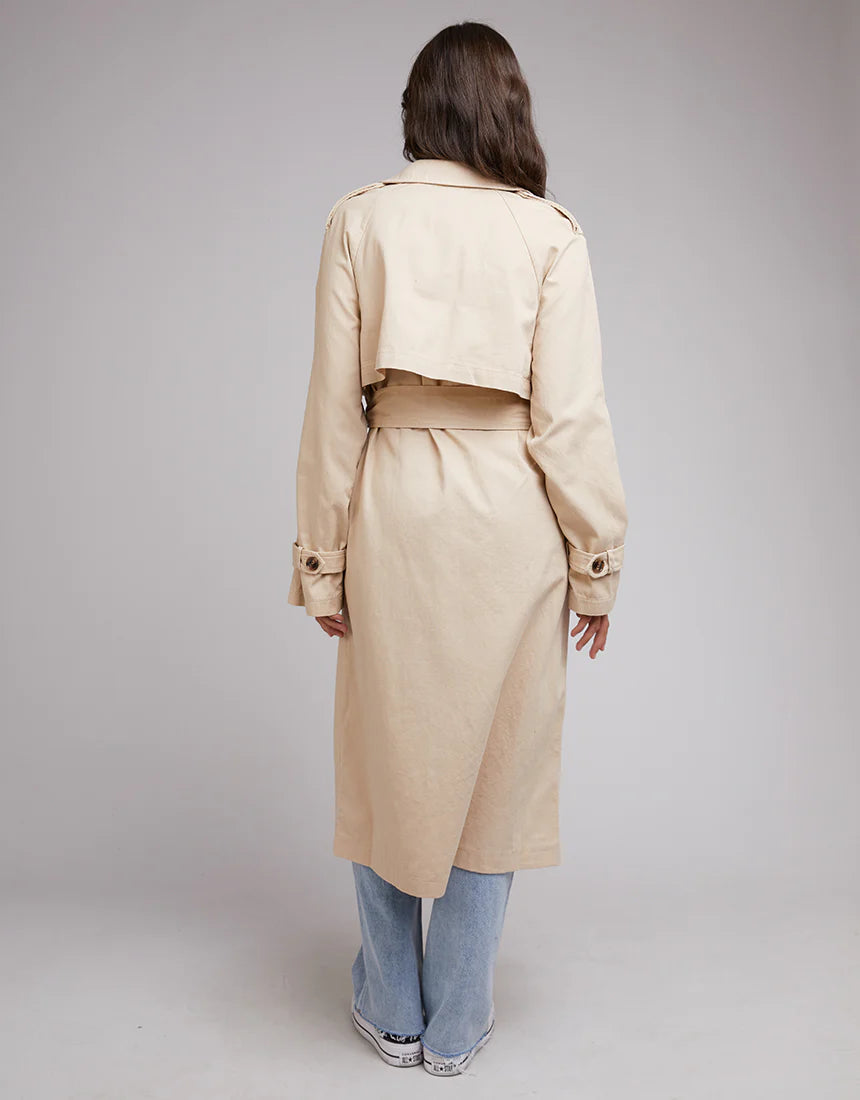 ALL ABOUT EVE EMERSON TRENCH COAT TAN