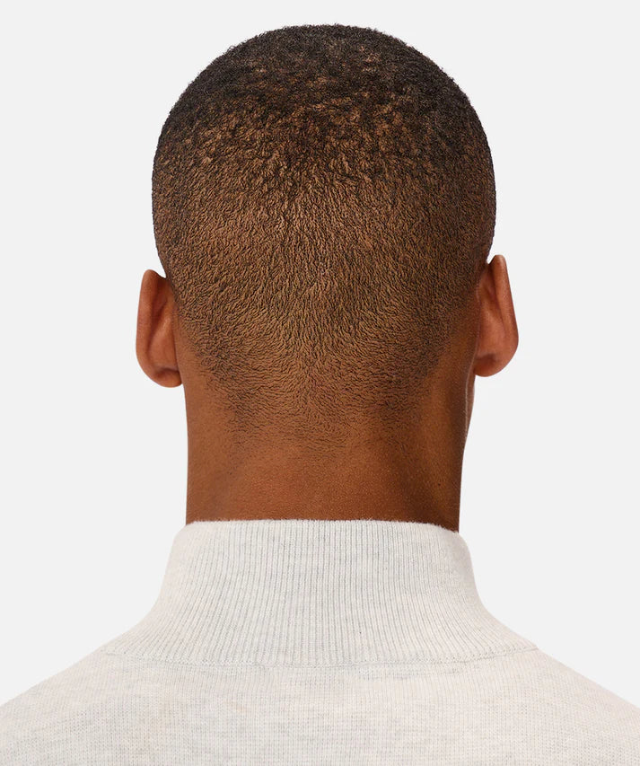 INDUSTRIE THE LAKEWOOD ZIP NECK KNIT SNOW MARLE 24