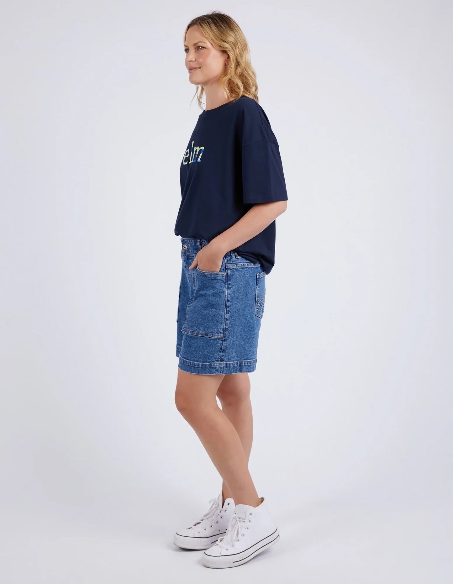 ELM COTERIE TEE NAVY