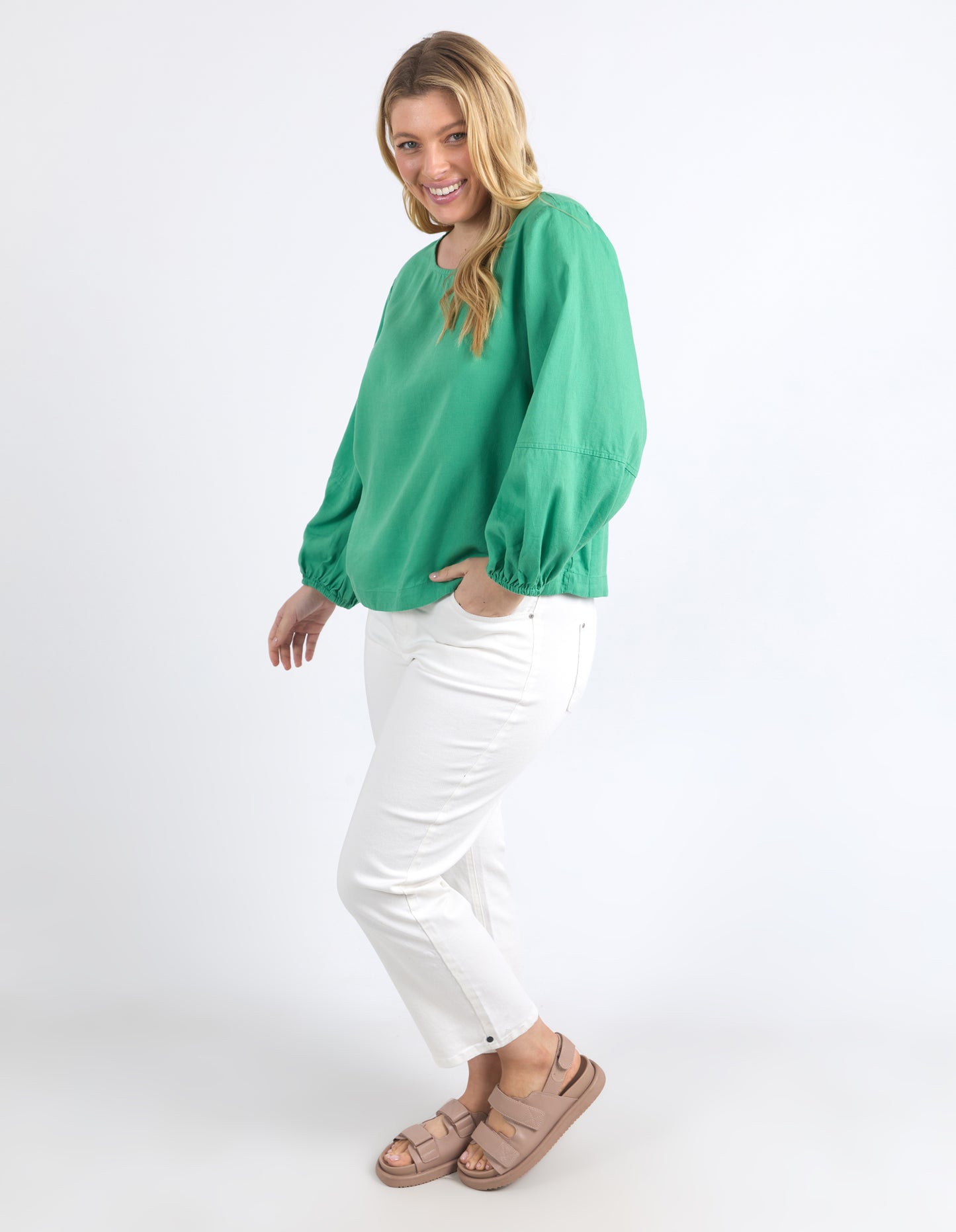 ELM ROSA TOP GREENBRIAR