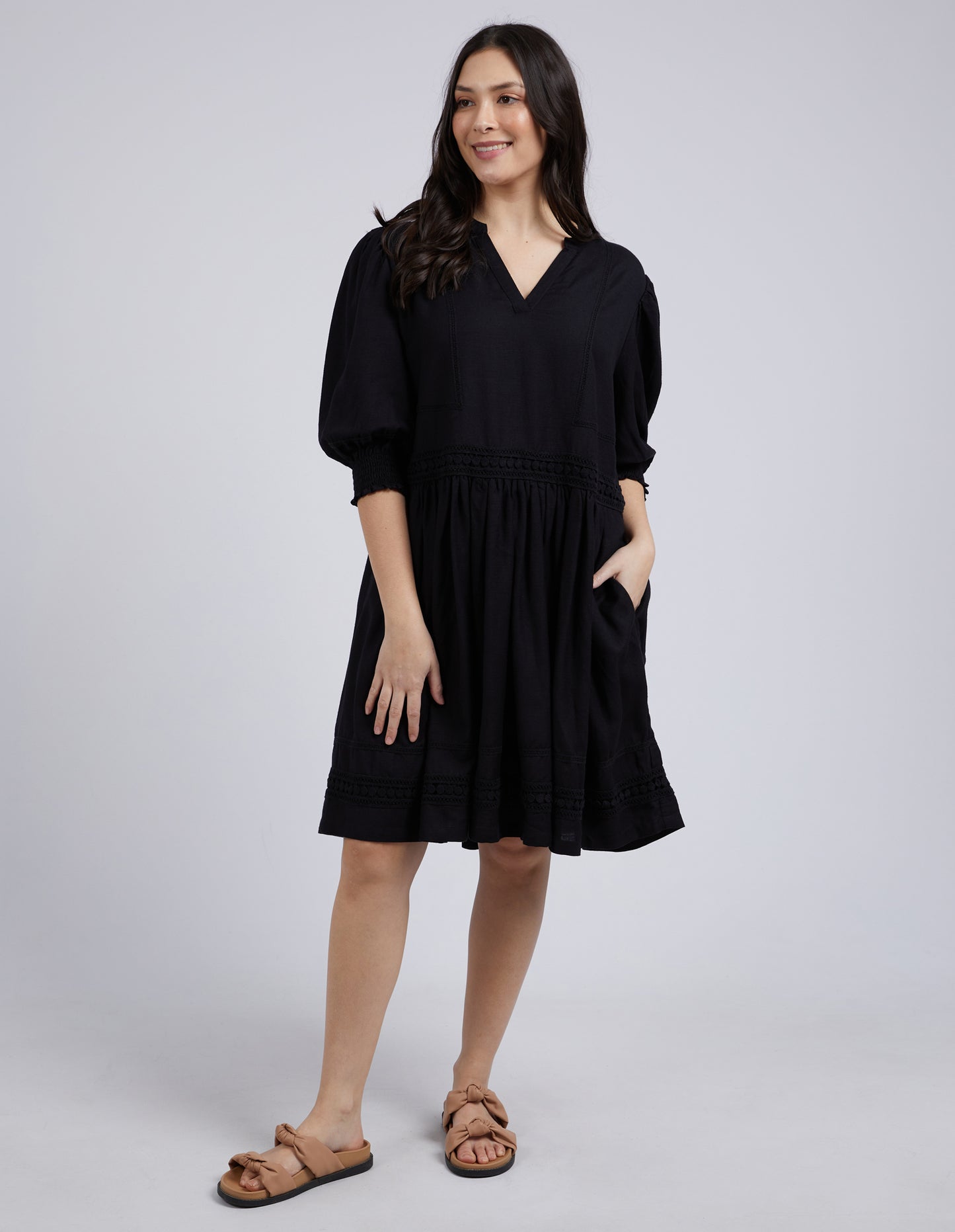 ELM MARKET DRESS BLACK