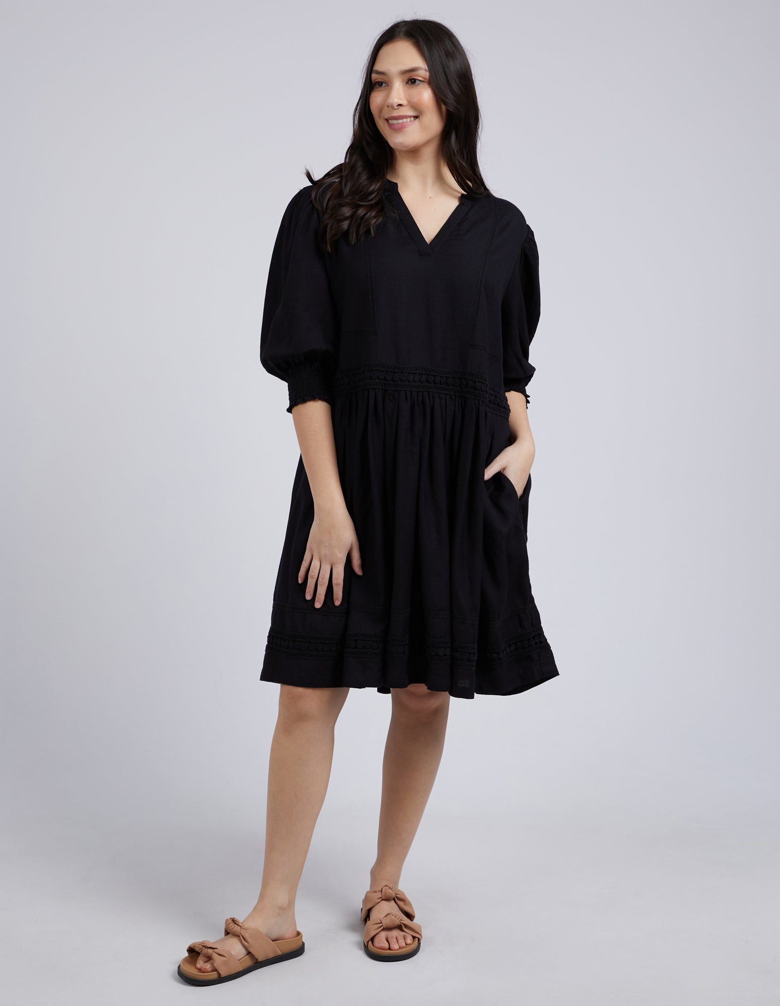 ELM MARKET DRESS BLACK